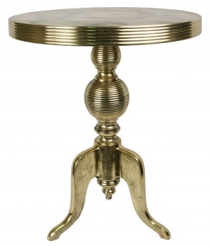 Aluminium Round Table Brass Industrial Finish 55cm