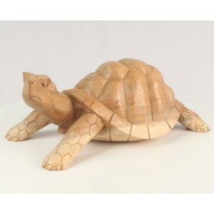 Suar Wood Tortoise/Turtle Natural Finish - 30cm