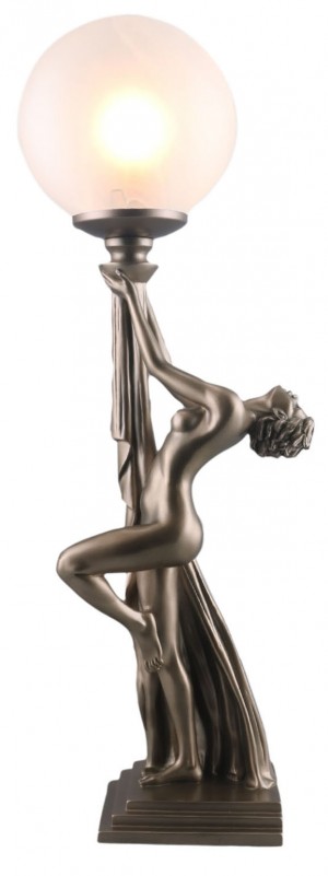 Art Deco Natasha Nude Lady Figurine Table Lamp + Free Bulb