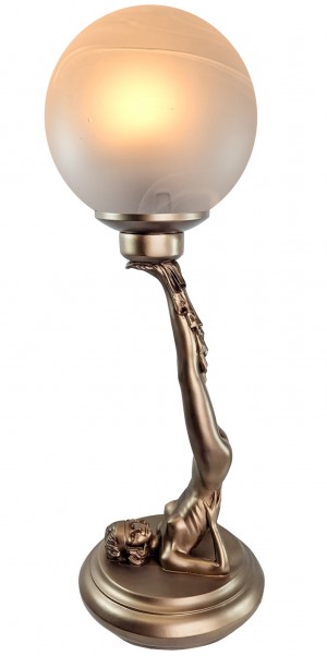 Art Deco Balancing Act Table Lamp + Free Bulb