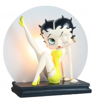 Betty Boop Leg Up Lamp - Yellow Glitter  23cm