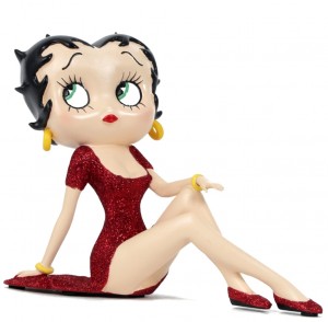Betty Boop Demure (Red Glitter Dress) 21.5cm
