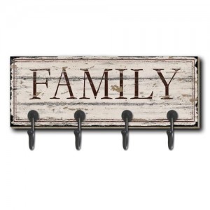 Family Wall Coat Hanger (4 Hooks)