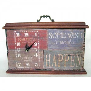 Do, Wish, Happen Table Clock
