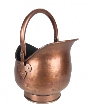 38cm Round Coal Scuttle Antique Copper Finish (MEDIUM ONLY)