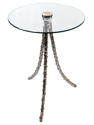 Aluminium Cactus Table Glass Top - 69cm