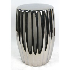 Ceramic Stool Garden Seat Silver