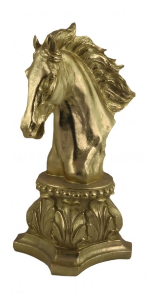 Horse Head Bust 41cm - Gold Finish