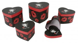 Betty Boop Heart Boxes - Set/5