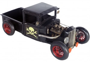 Black Hot Rod Truck - 33cm