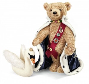 Steiff King Ludwig II Teddy Bear With Swan