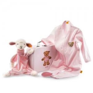Steiff Sweet Dreams Lamb Comforter Gift Set - Pink - 24cm - 240515