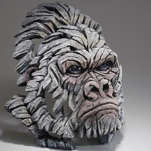 Gorilla Bust - White - 39cm