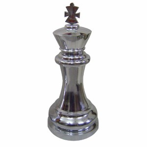 Giant King Chess Piece Nickel Plated Aluminium 65cm     