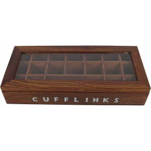 Sheesham Wood Cufflinks Box