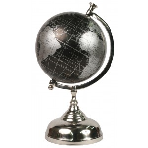 World Globe on Aluminium Stand Dia 19cm