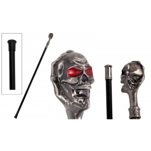 Cyborg Skull Head Swagger Cane / Walking Stick