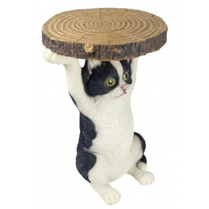 Black & White Cat Table - 51cm