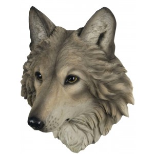 Wolf Head Wall Hanging 34.5cm