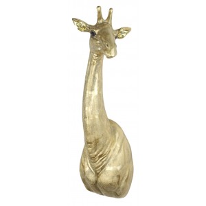 Gold Giraffe Head & Neck Wall Art 61cm