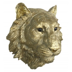 Gold Tiger Head Wall Art 37.5cm