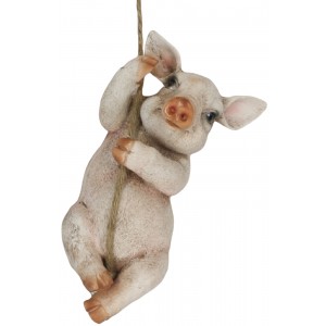 Climbing Pig On Rope 26.5cm