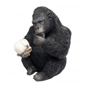 Gorilla with Skull Figurine – 16cm