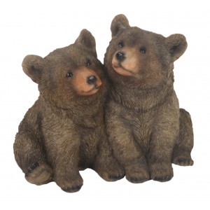 Two Brown Bears Figurine 18cm