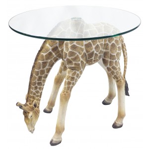 Giraffe Glass Top Table - 54.5cm