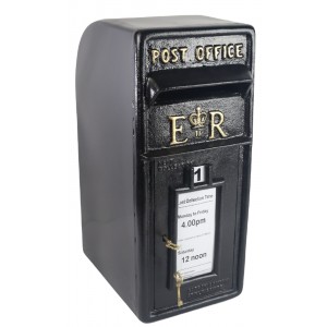 ER Royal Mail Post Box Black 57cm