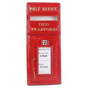 Old Trafford Post Box Red (FRONT ONLY) - Wall Mount 58cm