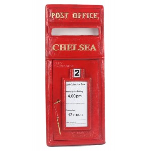 Chelsea Post Box Red (FRONT ONLY) - Wall Mount 58cm