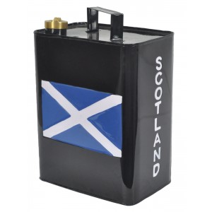 St Andrews Cross Scotland Flag Black Oil Can 33cm