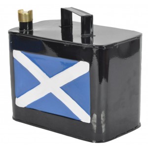 St Andrews Cross Scotland Flag Small Black Oil Can 26cm