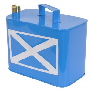 Scottish Flag Oil Can Small 26cm