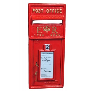 ER 1926-2022 Post Box Red  (FRONT ONLY) - Wall Mount 58cm