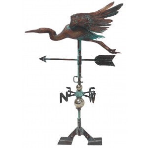 Copper Art - 3D Stork/Heron Weathervane - 84cm
