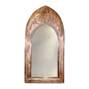 Mango Wood Arched Gothic Mirror (Small)