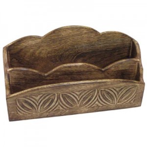 Mango Wood Celtic Design Letter Rack