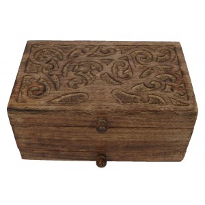 Mango Wood Tree Of Life Design Jewellery Box