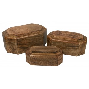 Mango Wood Set of 3 Boxes 30cm