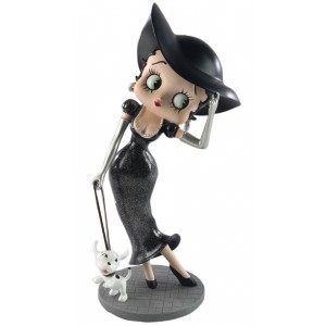 Betty Boop Walking Pudgy (Black Glitter Dress) 34cm