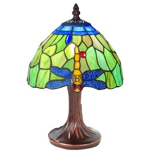 Dragonfly Tiffany Table Lamp 30cm  (Small) + Free Bulb 