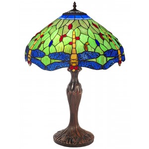 Dragonfly Tiffany Table Lamp 59cm (Large) + Free Incandescent Bulb