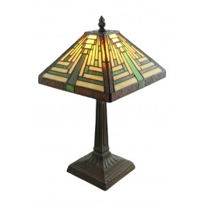 Pyramid Deco Tiffany Table Lamp - 38cm