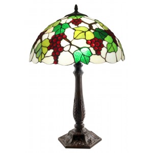 Grape Tiffany Table Lamp (Large) + Free Bulbs