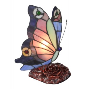 Butterfly Tiffany Lamp + Free Bulb - 23cm