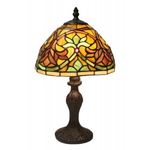 Fleur De Lys Tiffany Lamp 35cm (Small) + Free Bulb