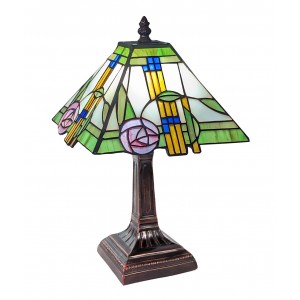 Mackintosh Tiffany Style Table Lamp 33cm + Free Incandescent Bulb 
