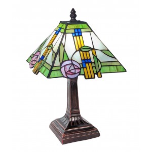 Mackintosh Tiffany Style Table Lamp 33cm + Free Bulb 